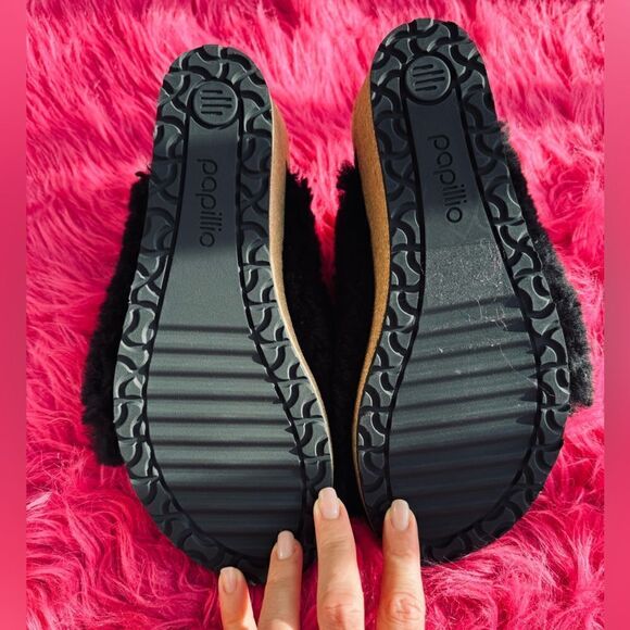 BIRKENSTOCK Papillio Women's Namica Teddy Shearling Black Sz 9 - Picture 6 of 8